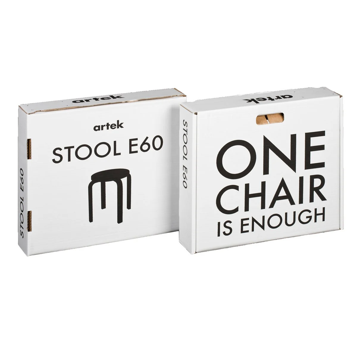 Artek Alvar Aalto - E60 - Four Legged Stool - Black Linoleum - Image 2