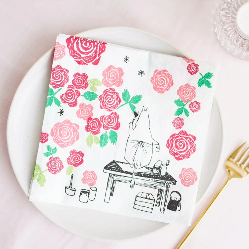 Moomin Rose Lunch Napkins - Image 2