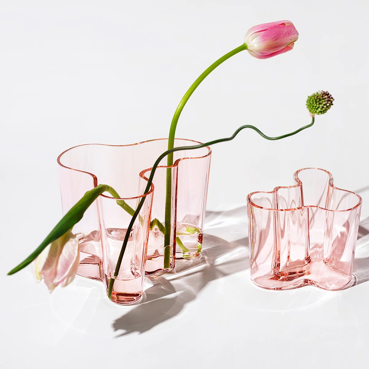 iittala Aalto Salmon Pink Vase - 6-1/4" - Image 2