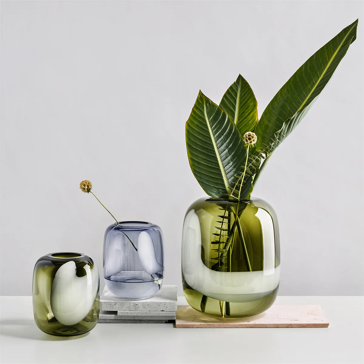 iittala Blues Moss Green / Opal Vase - Image 2