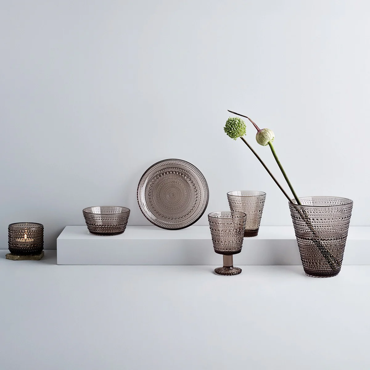 iittala Kastehelmi Linen Candle Holder - Image 2