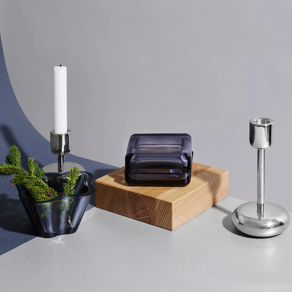 iittala Nappula Stainless Steel Tall Candle Holder - Image 5