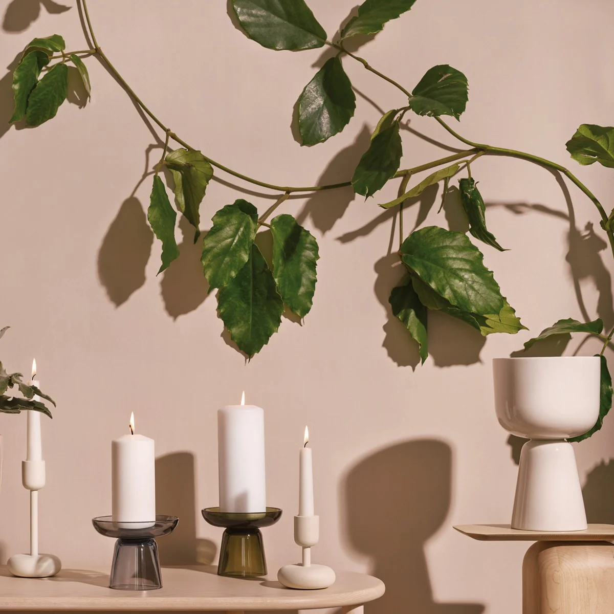 iittala Nappula Beige Tall Plant Pot - Image 4