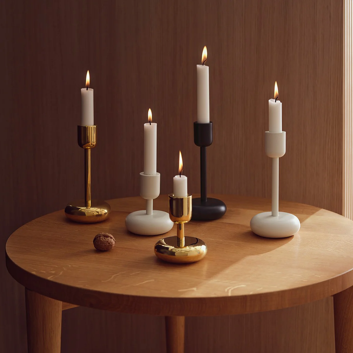 iittala Nappula Brass Tall Candle Holder - Image 3