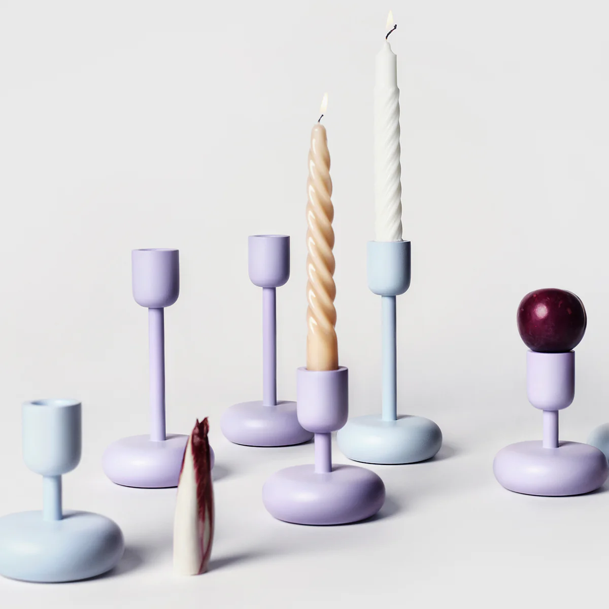 iittala Nappula Lilac Tall Candle Holder - Image 3