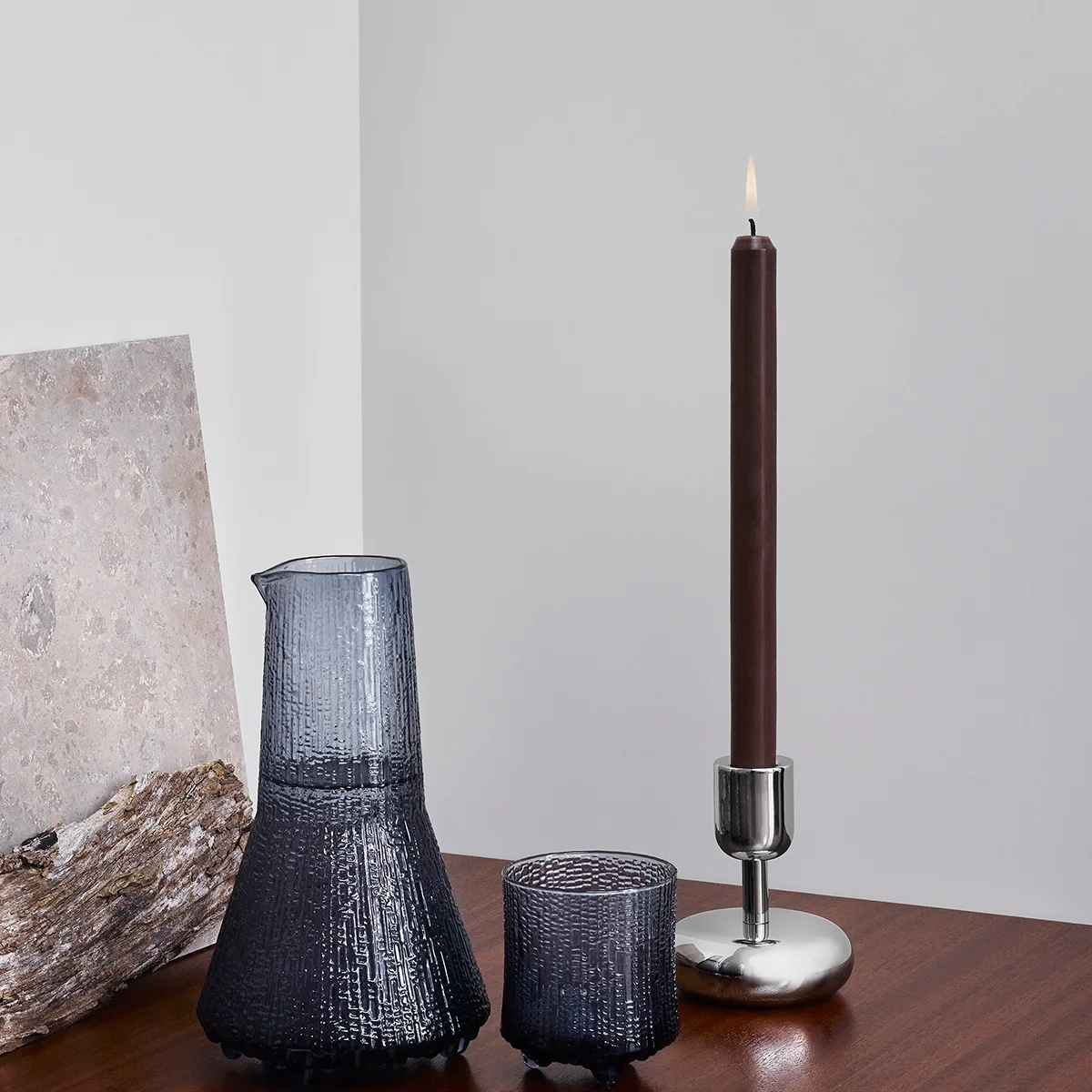 iittala Nappula Stainless Steel Short Candle Holder - Image 3