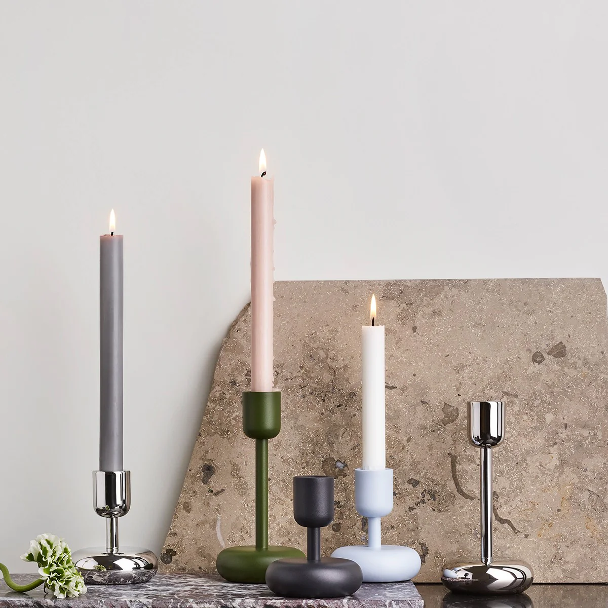 iittala Nappula Stainless Steel Short Candle Holder - Image 4