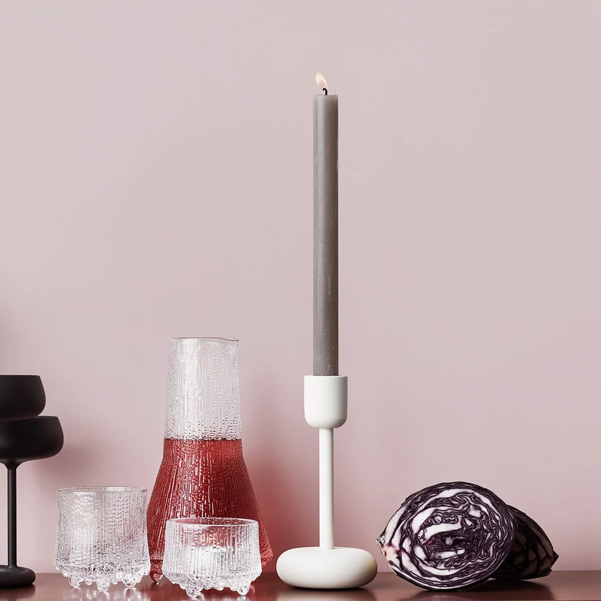 iittala Nappula White Tall Candle Holder - Image 2