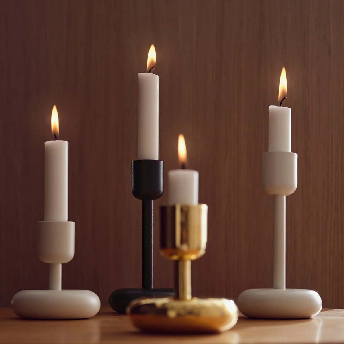 iittala Nappula White Candle Holders - Set of 2 - Image 4