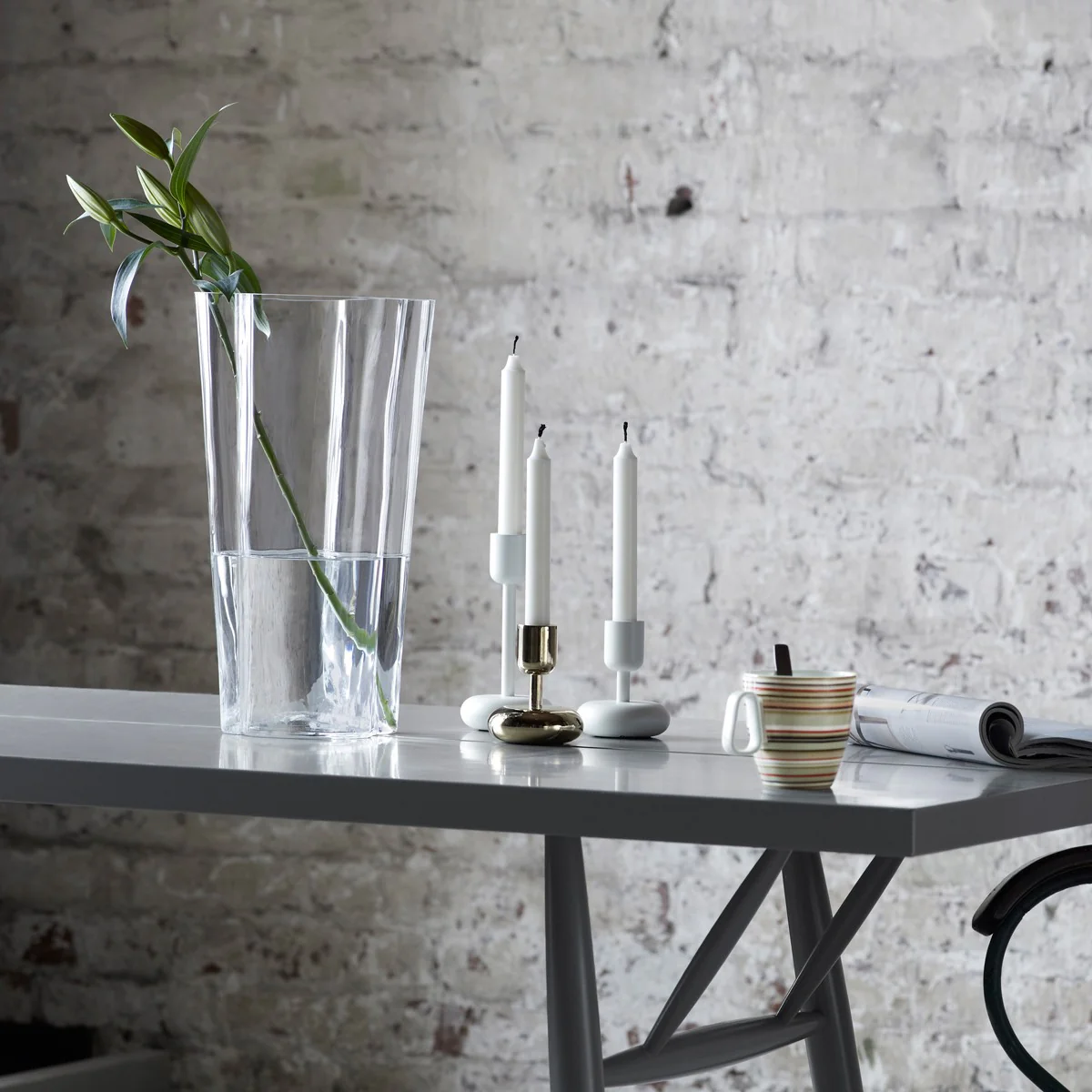 iittala Nappula White Candle Holders - Set of 2 - Image 6
