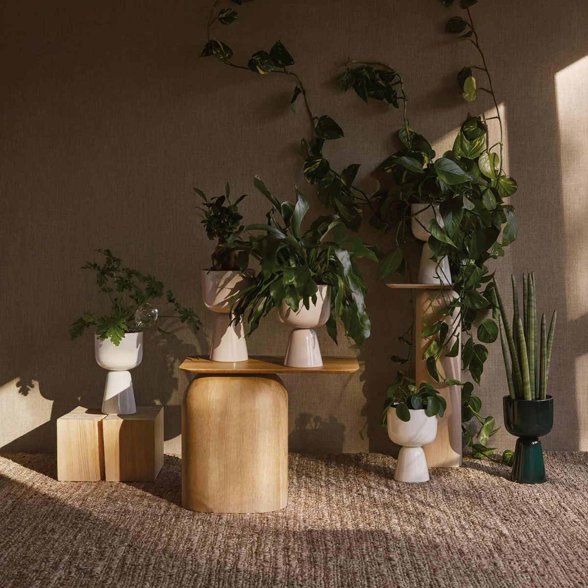 iittala Nappula White Tall Plant Pot - Image 3