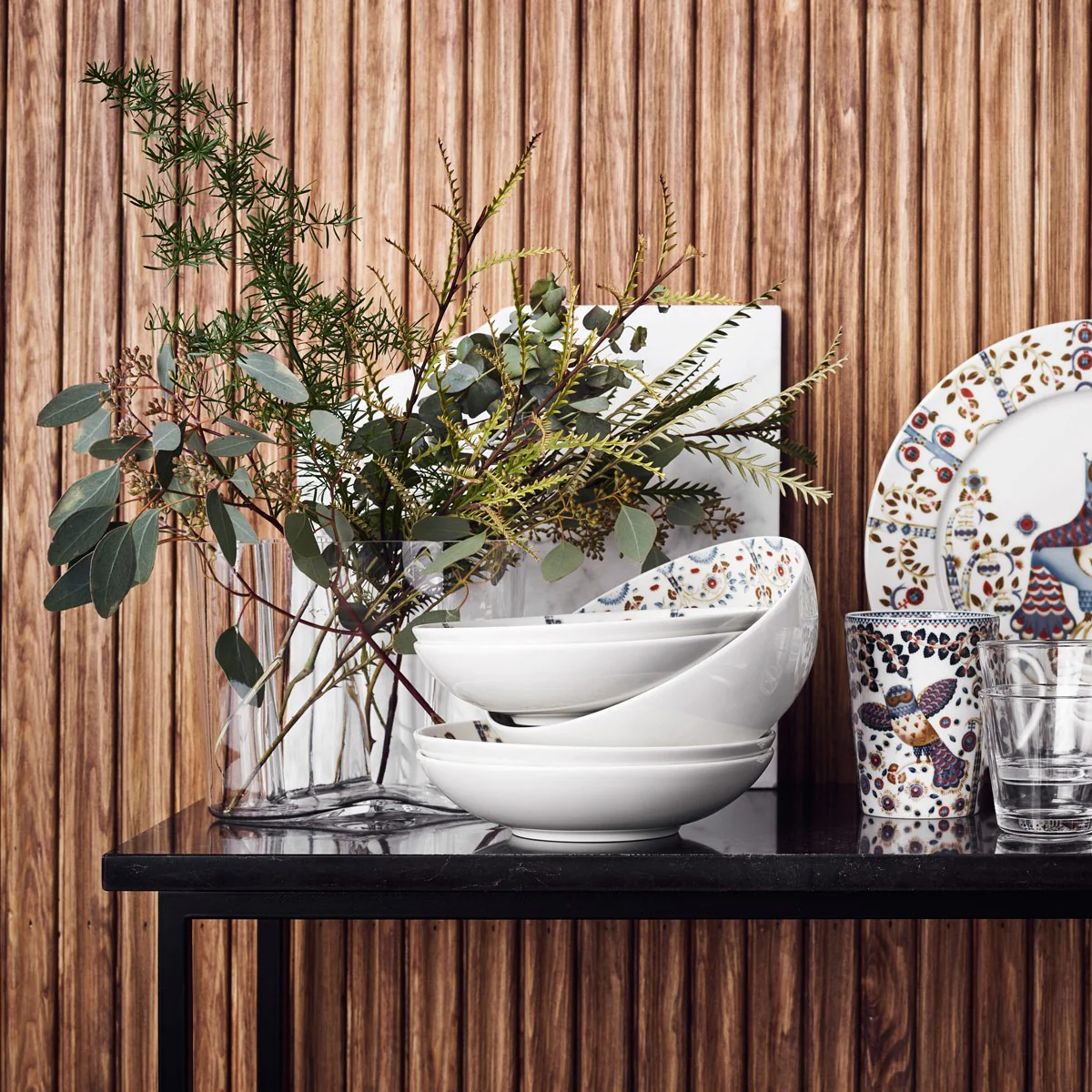 iittala Taika White / Blue Anniversary Small Coupe Bowl - Image 3