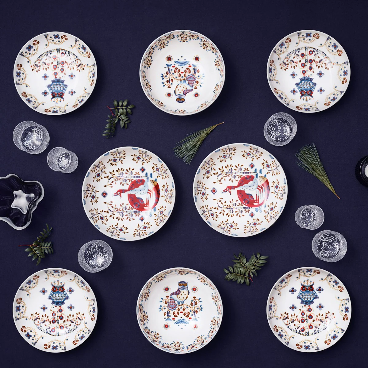 iittala Taika White / Blue Dinner Plate - 10-1/2" - Image 2
