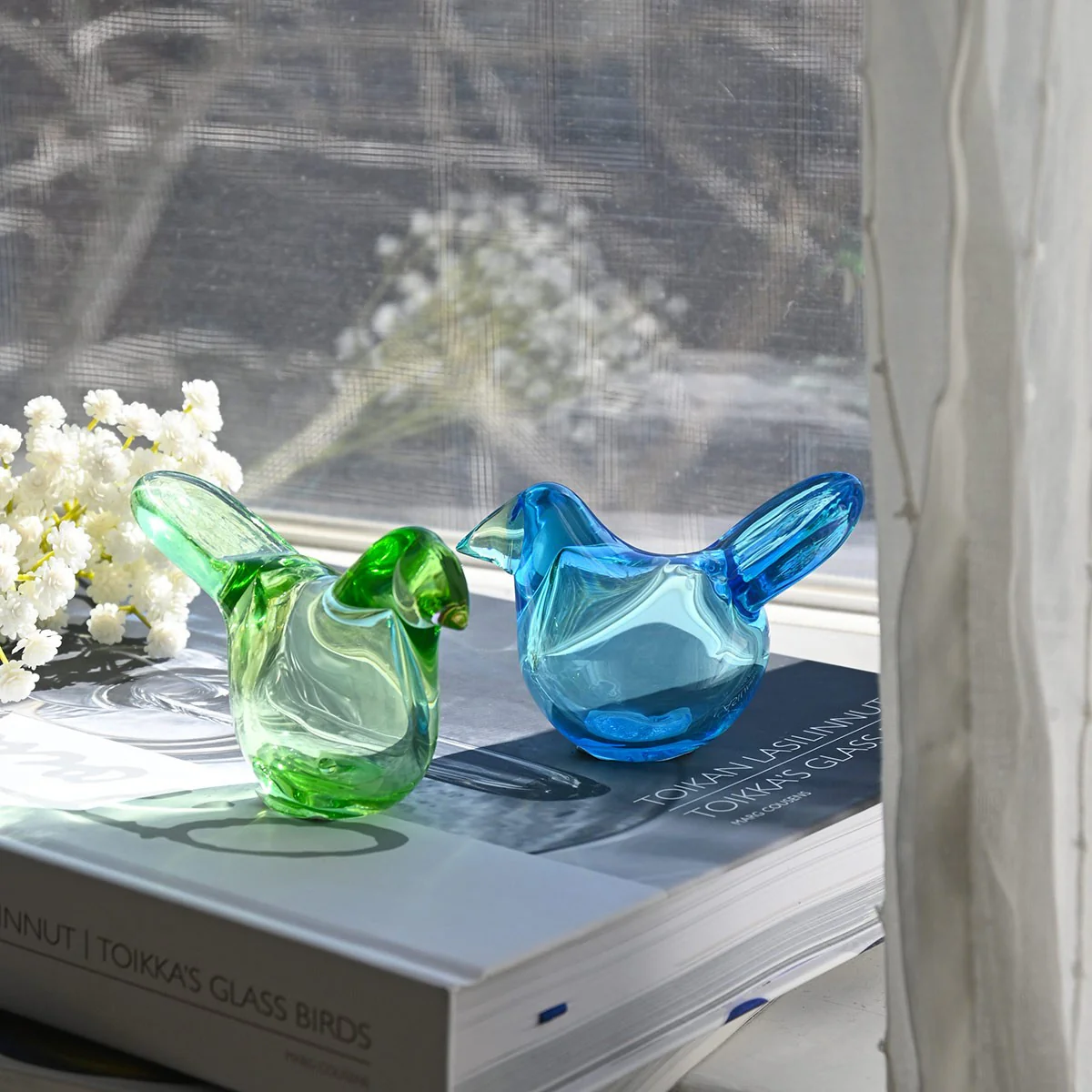 iittala Toikka Apple Green / Salmon Pink Flycatcher - Image 3