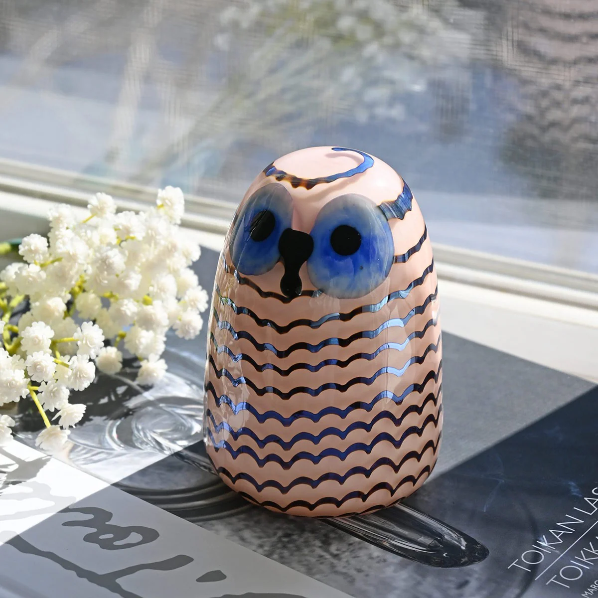iittala Toikka Salmon Pink / Blue Owlet - Image 4
