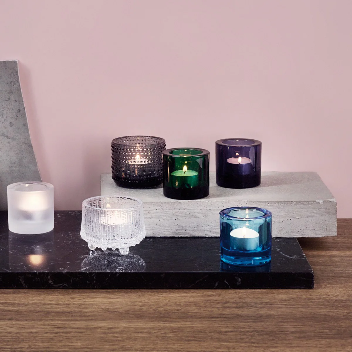 iittala Ultima Thule Clear Candle Holders - Set of 2 - Image 5