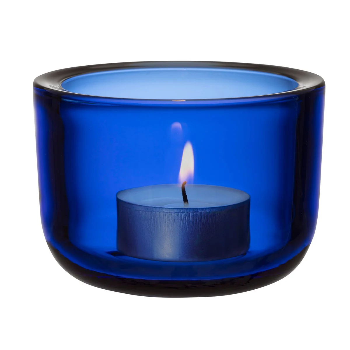 iittala Valkea Ultramarine Blue Candle Holder