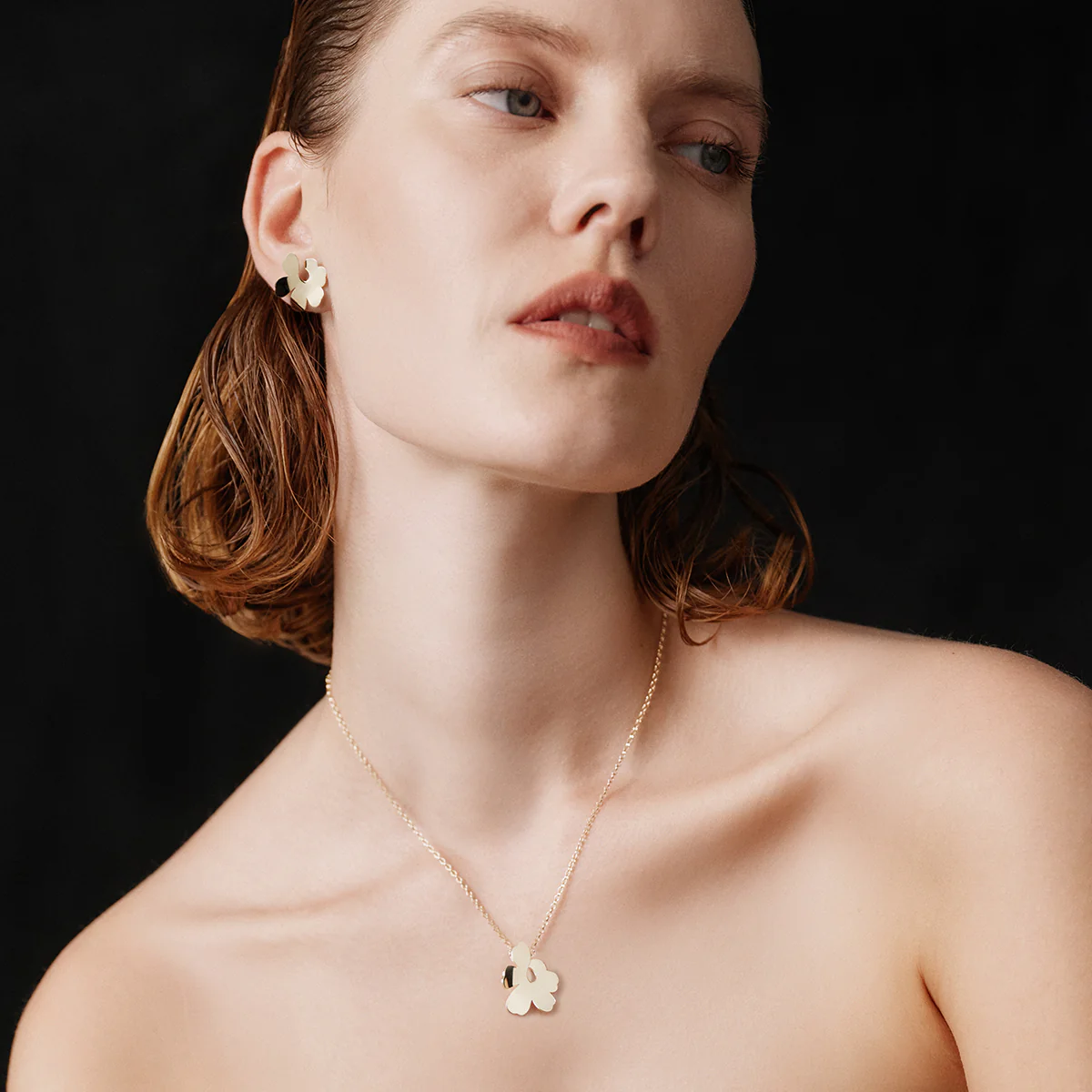 Kalevala x Marimekko Unikko Small Bronze Earrings - Anniversary Edition - Image 3