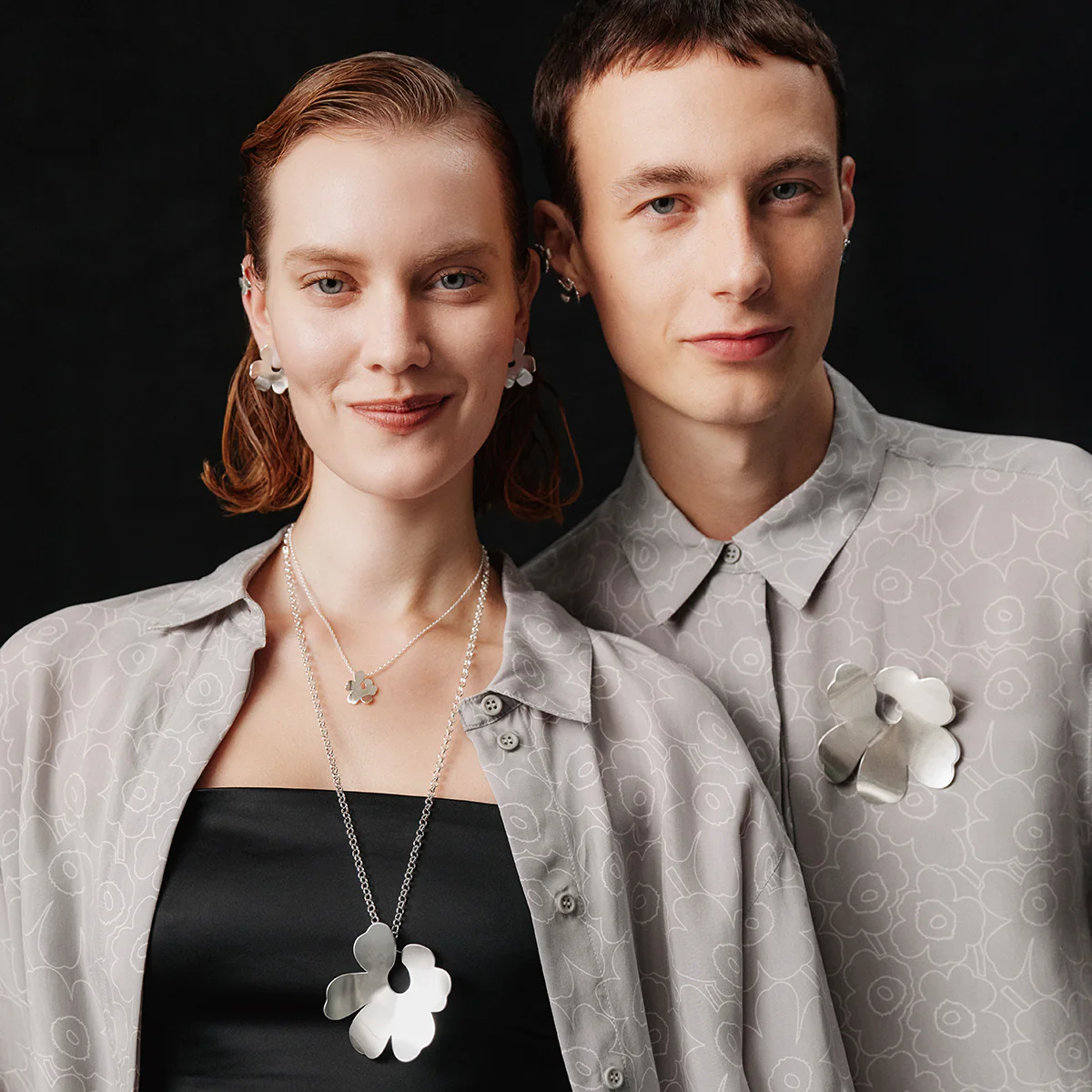 Kalevala x Marimekko Unikko Small Silver Pendant - Anniversary Edition - Image 4