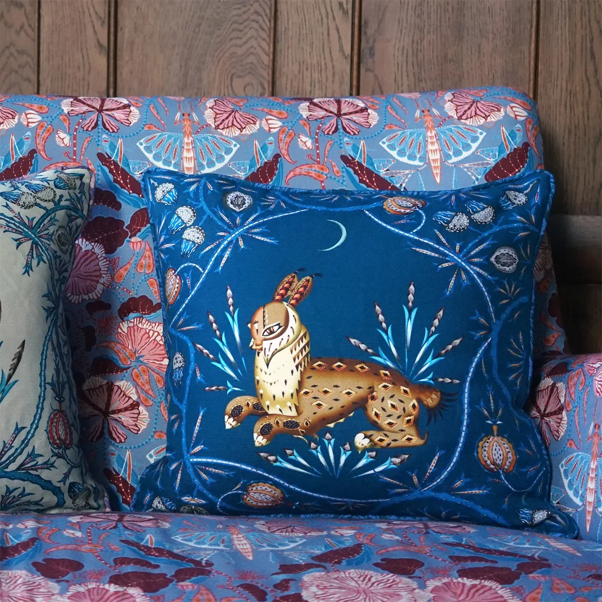 Klaus Haapaniemi Lynx Midnight Throw Pillow - Image 4