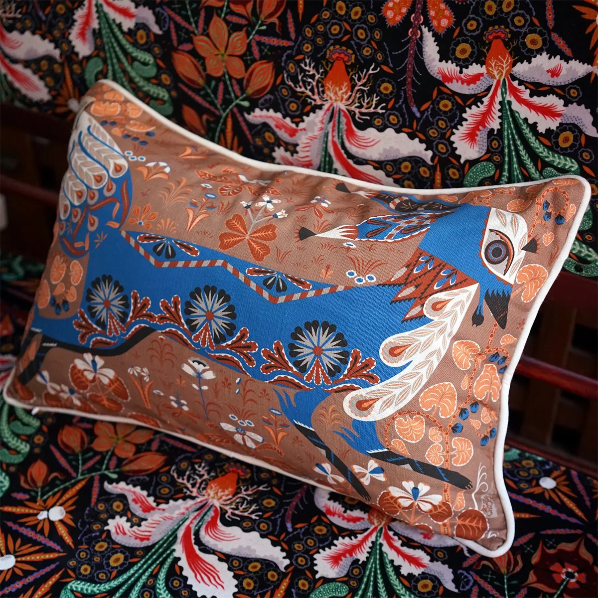 Klaus Haapaniemi Running Fox Brown Lounge Pillow - Image 2
