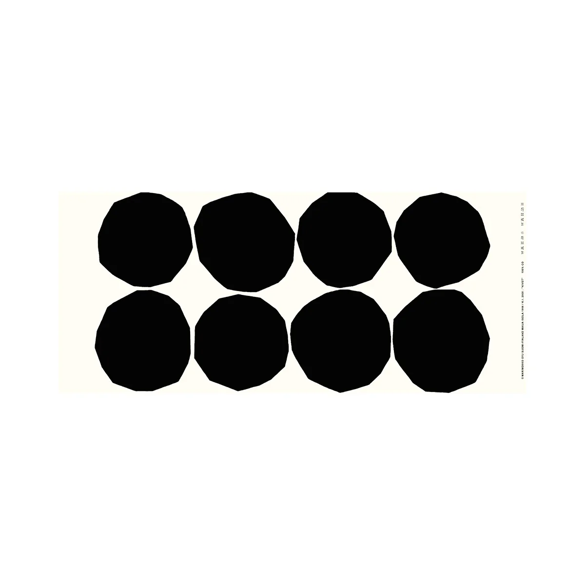 Marimekko Kivet Black / White Cotton Fabric Repeat - Image 2
