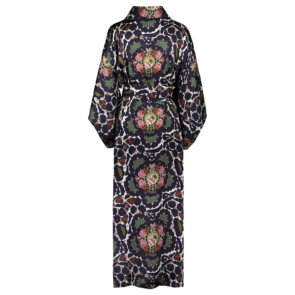 Klaus Haapaniemi Navy / White / Pink Midsummer Night Silk Kimono - One Size - Image 4