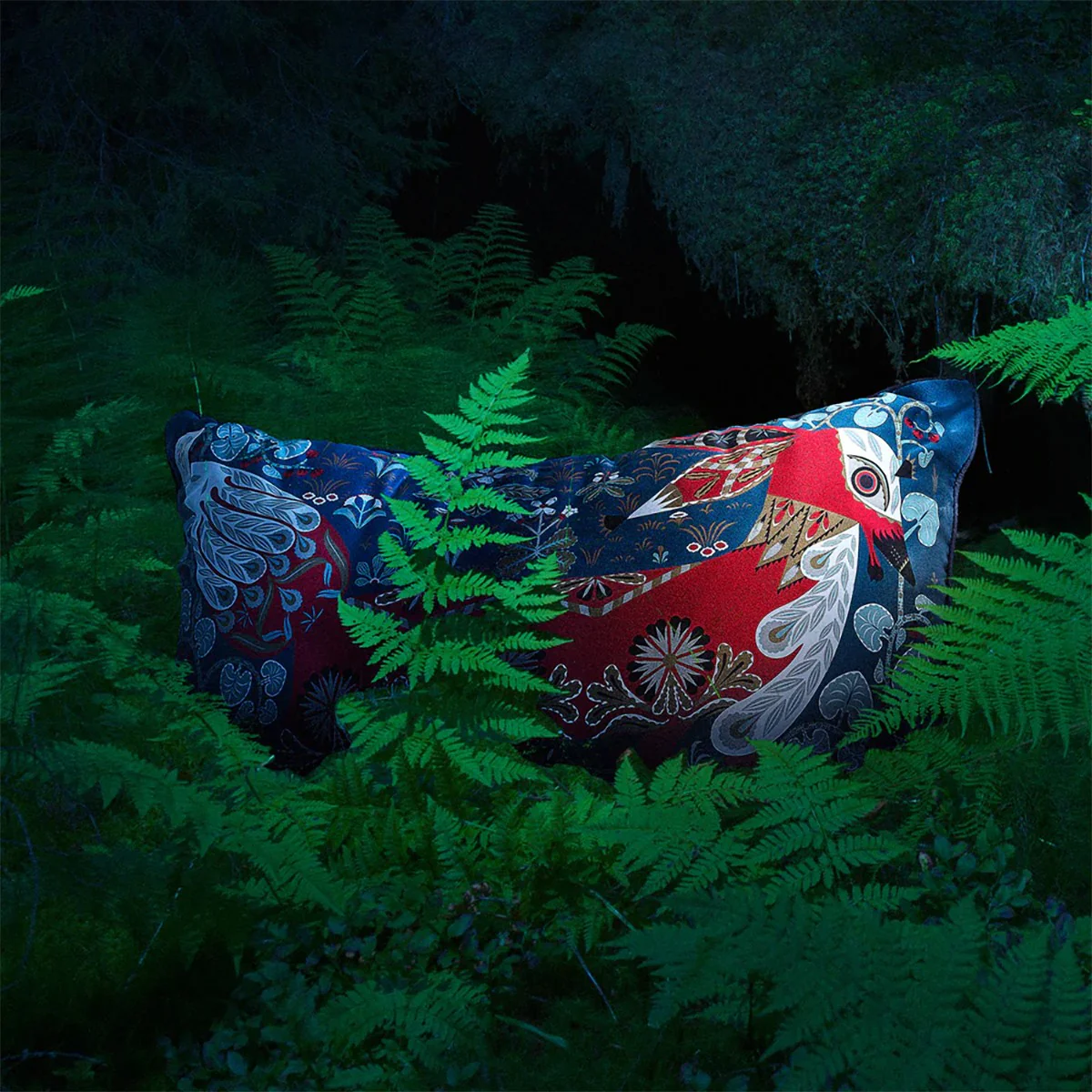 Klaus Haapaniemi Running Fox Silk Lounge Pillow - Image 3