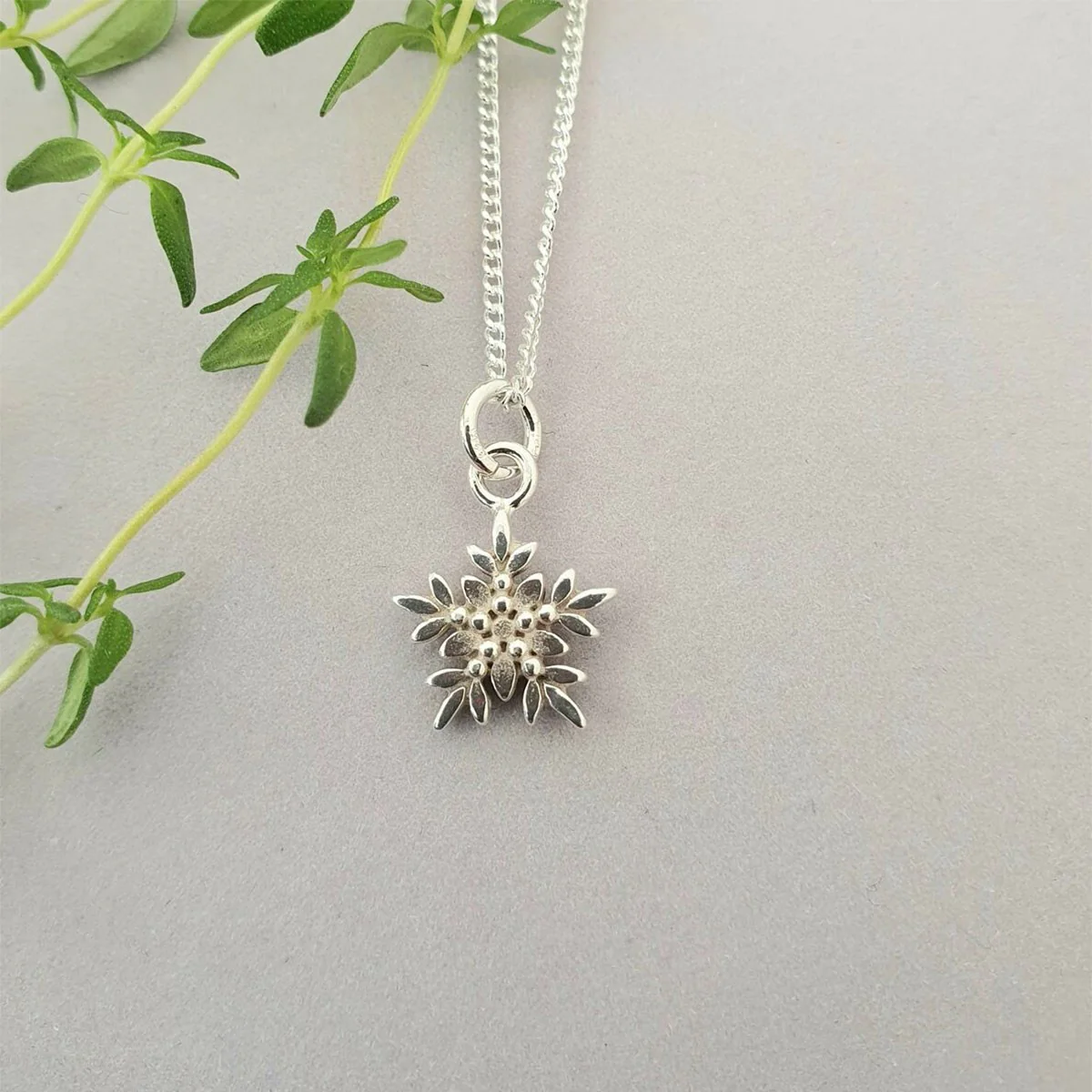 Korunilo Arctic Flower Silver Necklace - Image 4