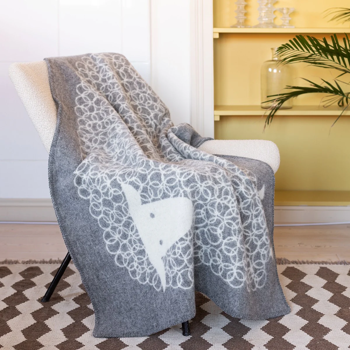 Lapuan Kankurit Kili Grey Wool Throw Blanket - Image 3