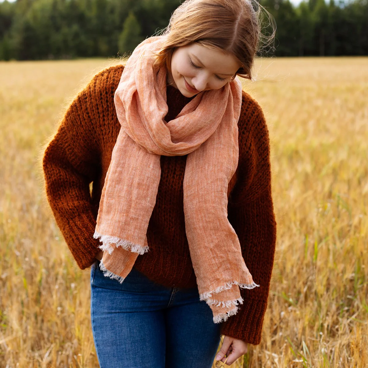 Lapuan Kankurit Lempi Cinnamon Scarf - Image 4