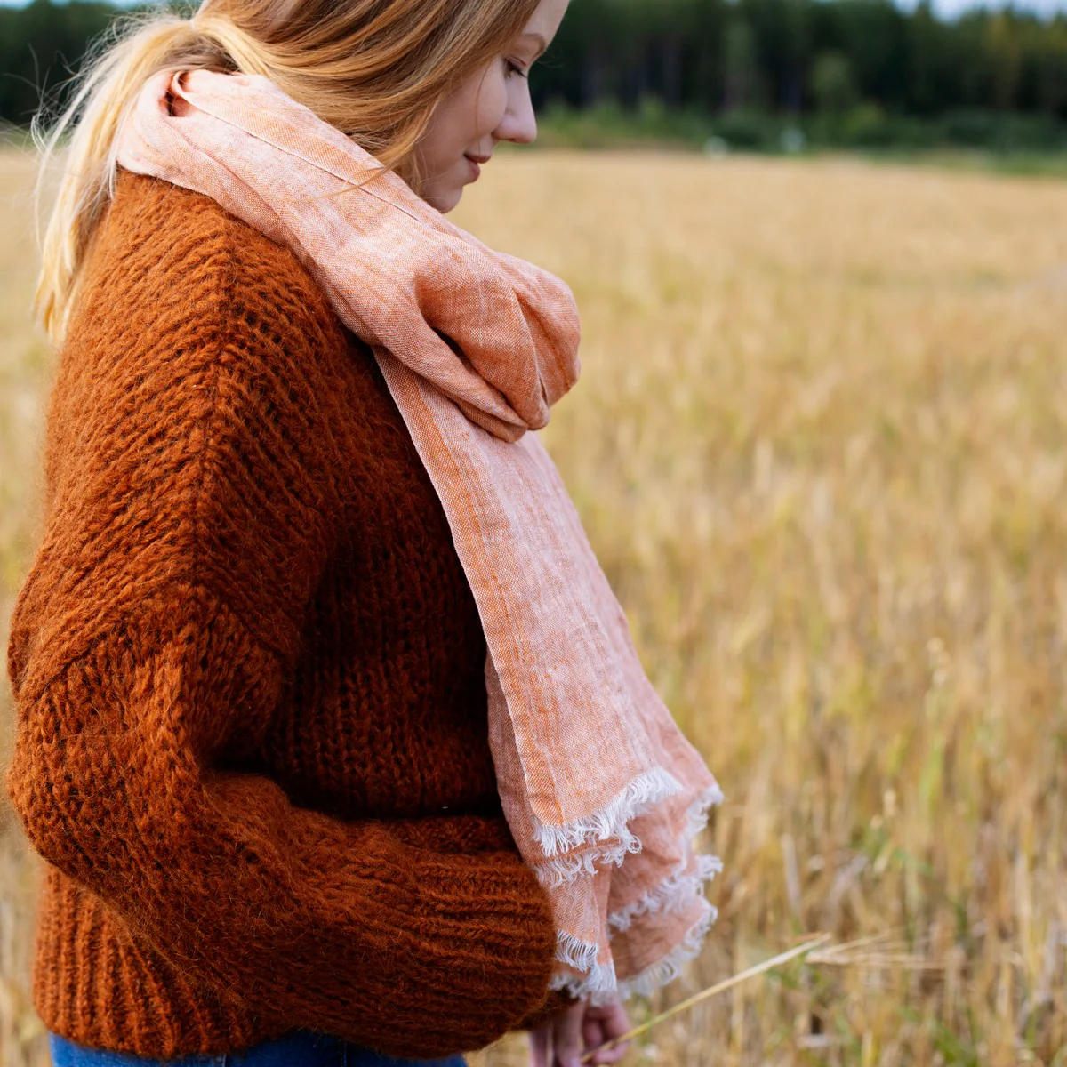 Lapuan Kankurit Lempi Cinnamon Scarf - Image 6