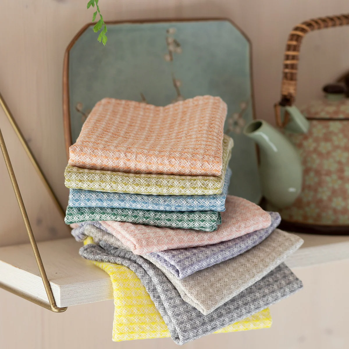 Lapuan Kankurit Maija White / Rainy Blue Dishcloth - Image 3