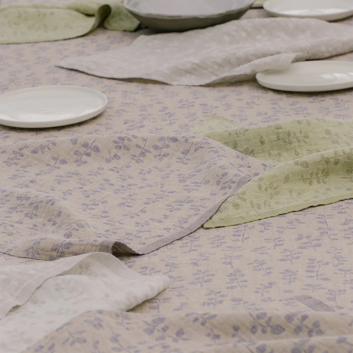 Lapuan Kankurit Meirami Beige / Lavender Napkin / Tea Towel - Image 3