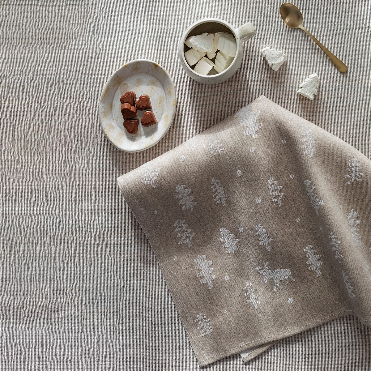 Lapuan Kankurit Poro White / Beige Tea Towel - Image 2