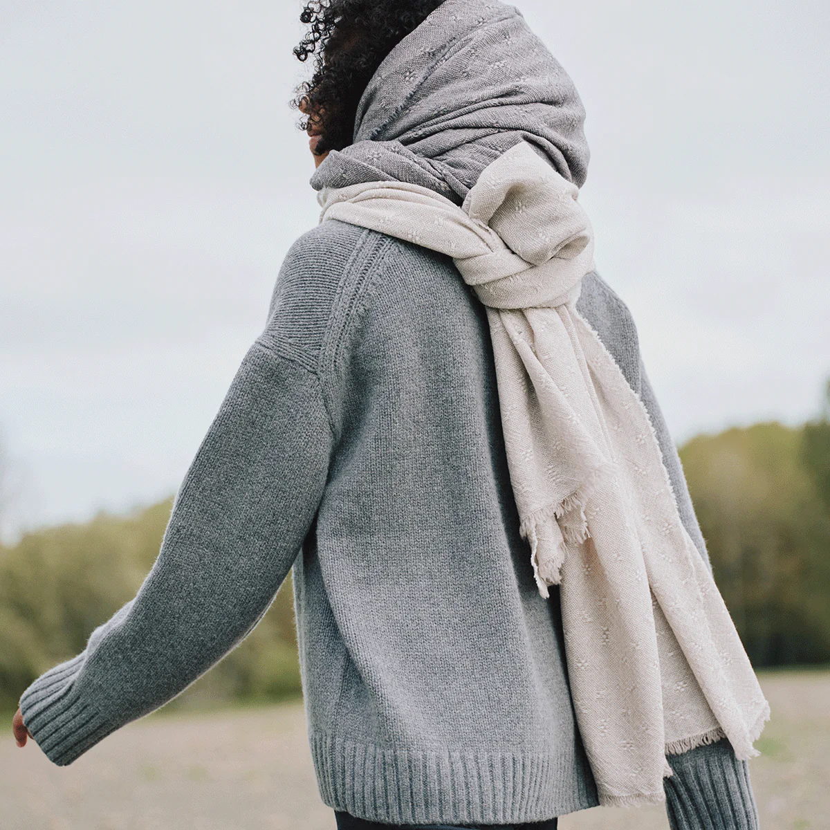 Lapuan Kankurit Tuula Beige Scarf - Image 2