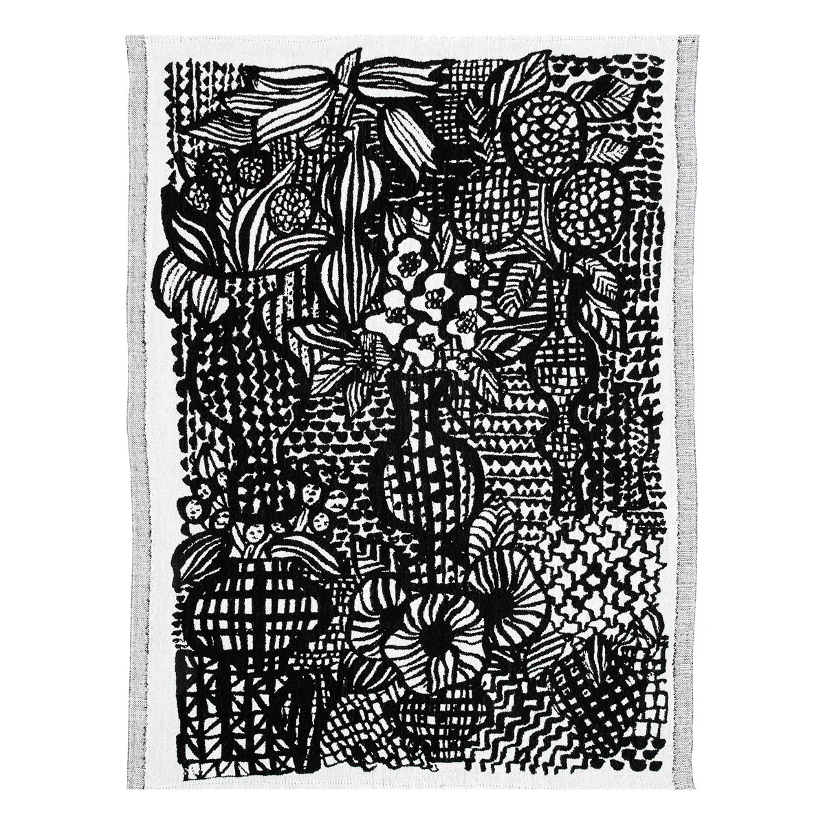 Lapuan Kankurit Veranta White / Black Tea Towel - Image 3