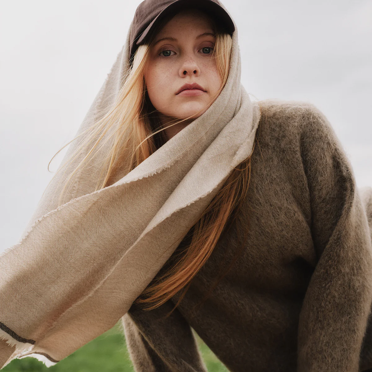 Lapuan Kankurit Viiru Beige Wool Scarf - Image 5