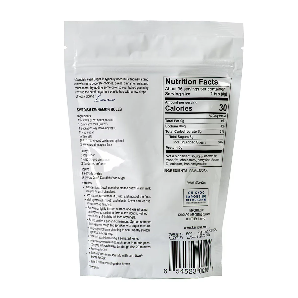 Lars Own Swedish Pearl Sugar - 10 oz - Image 2