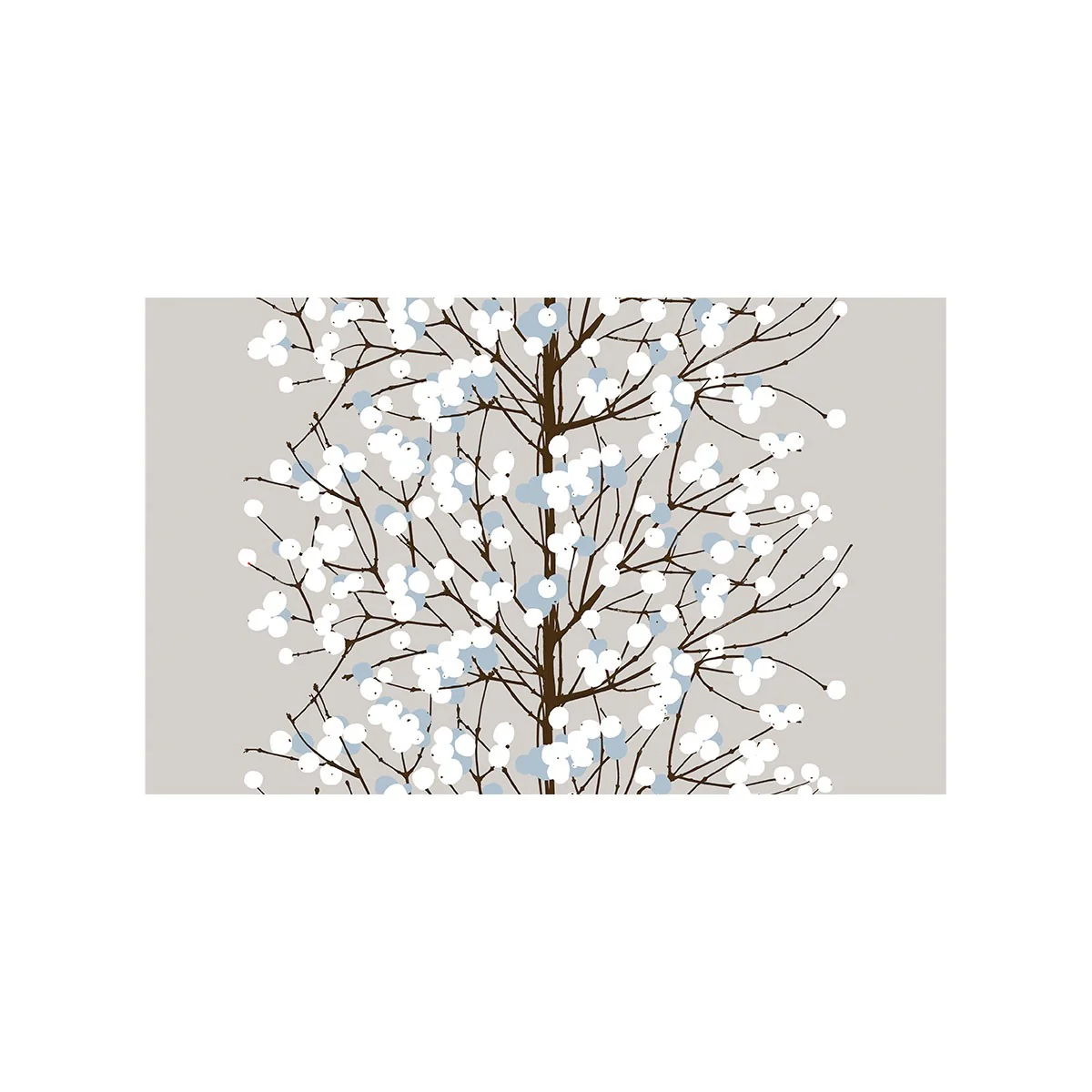 Marimekko Lumimarja Grey / Blue Cotton Fabric - Image 4