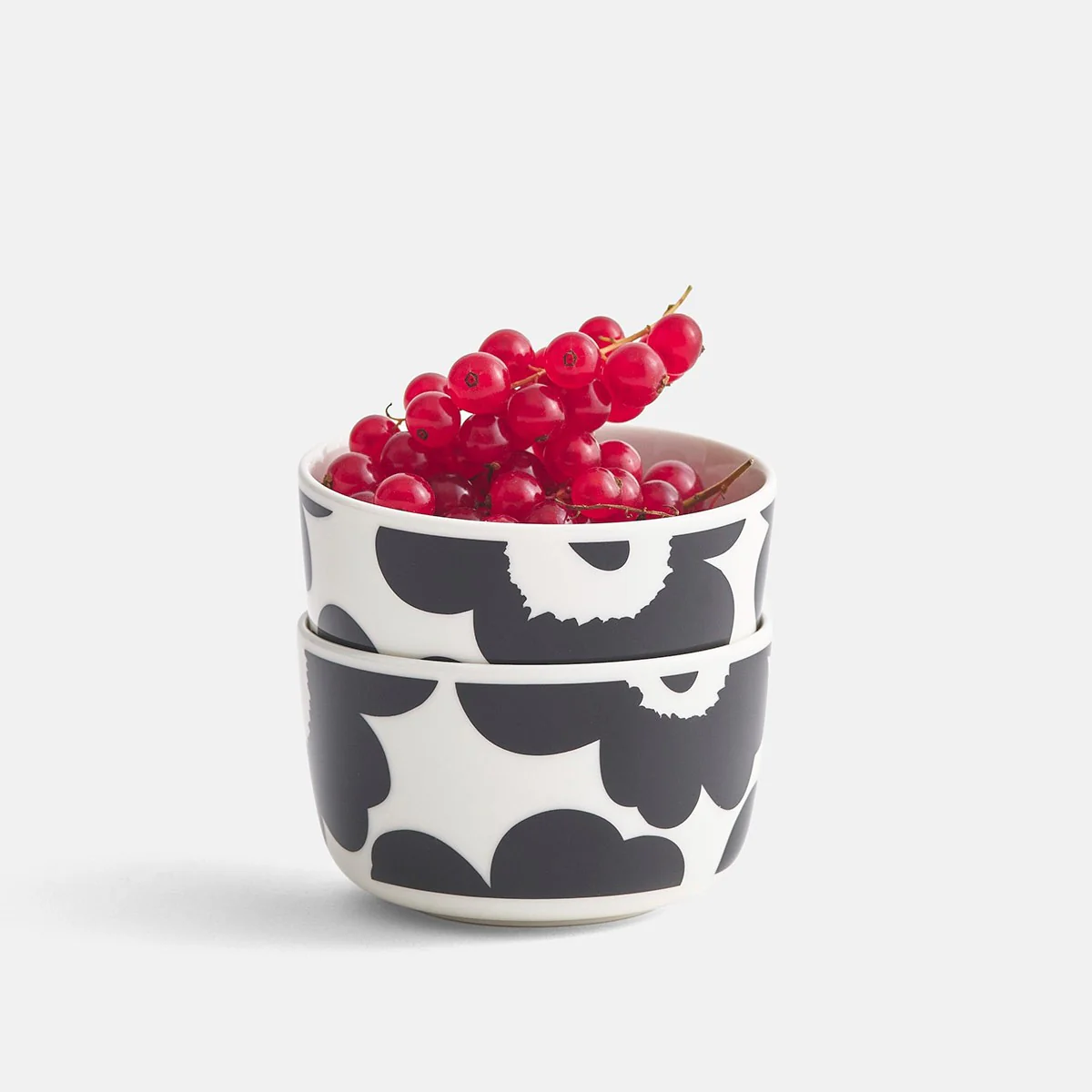 Marimekko Unikko White / Black Soup / Cereal Bowl - Image 2