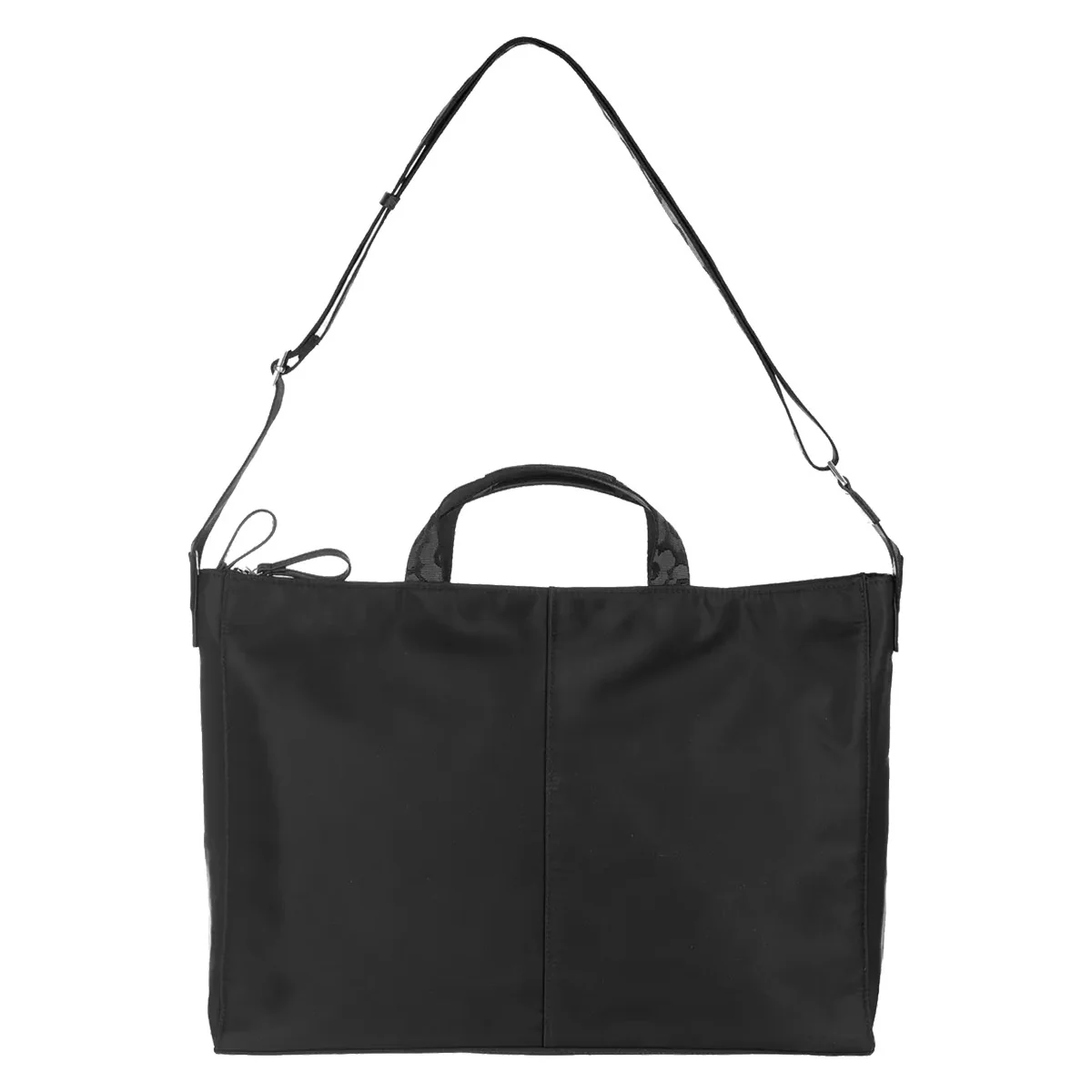 Marimekko Solid Black Everything Messenger Bag w/ Unikko Strap - Image 4