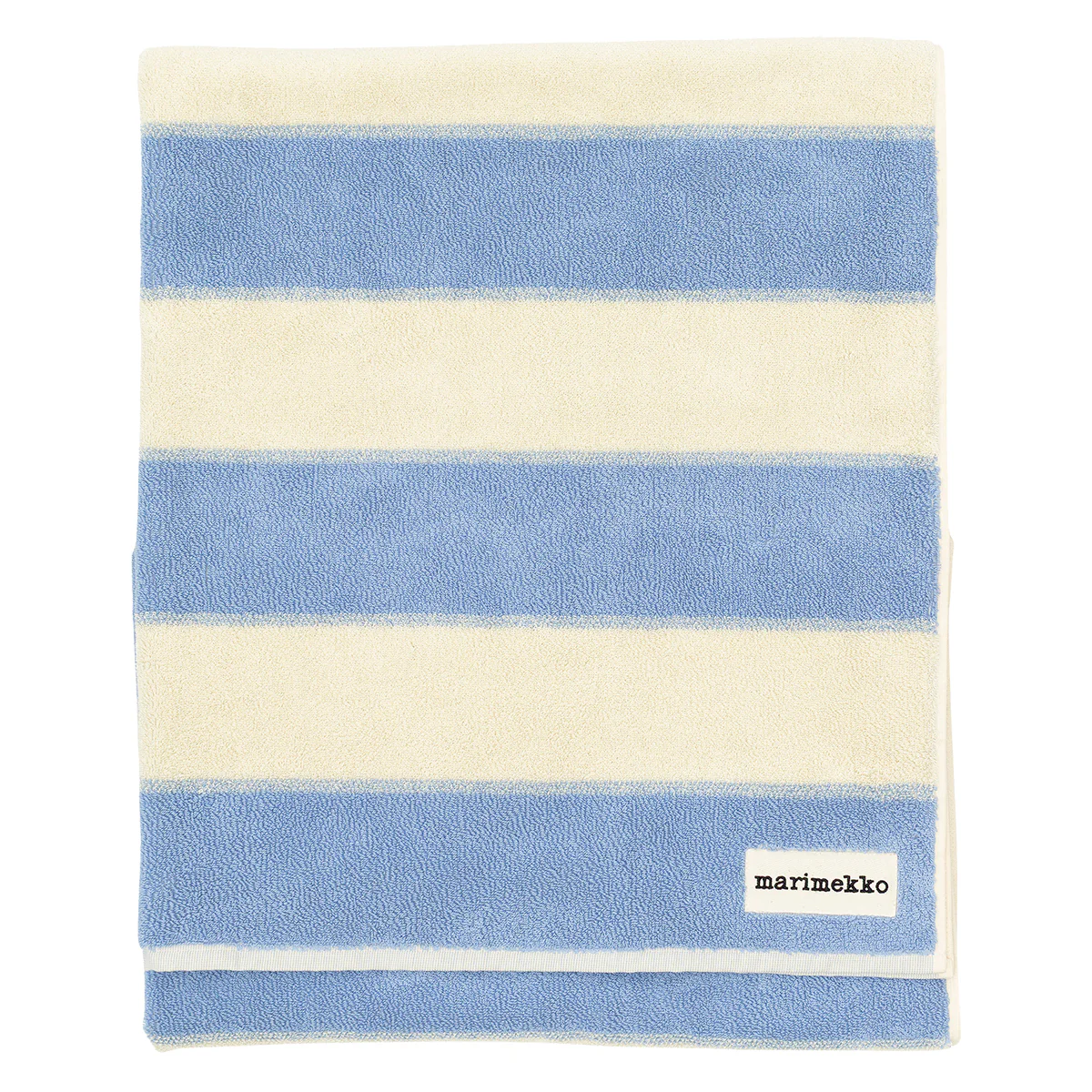 Marimekko Galleria Light Blue / Sand Large Bath Towel - Image 5