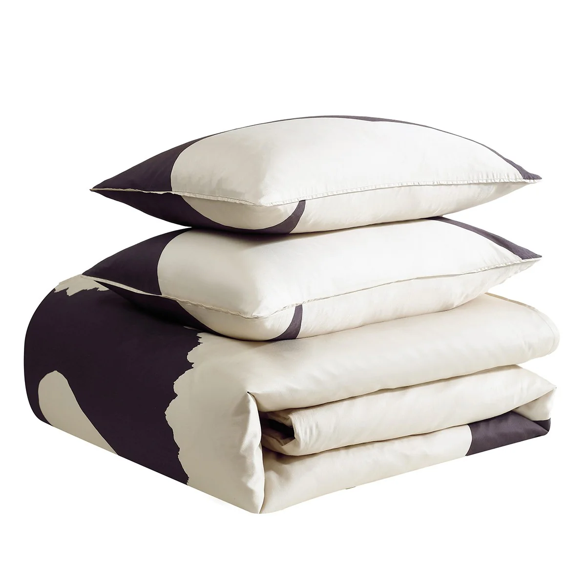 Marimekko Iso Unikko Off White / Charcoal Full / Queen Duvet Cover Set - Image 5