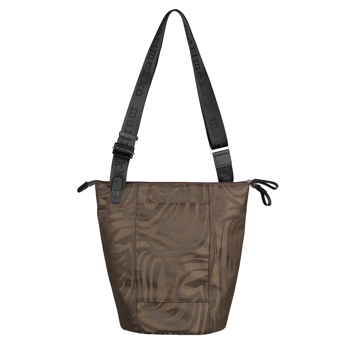 Marimekko Jokuraita Brown / Black All Day Bucket Shoulder Bag - Image 3