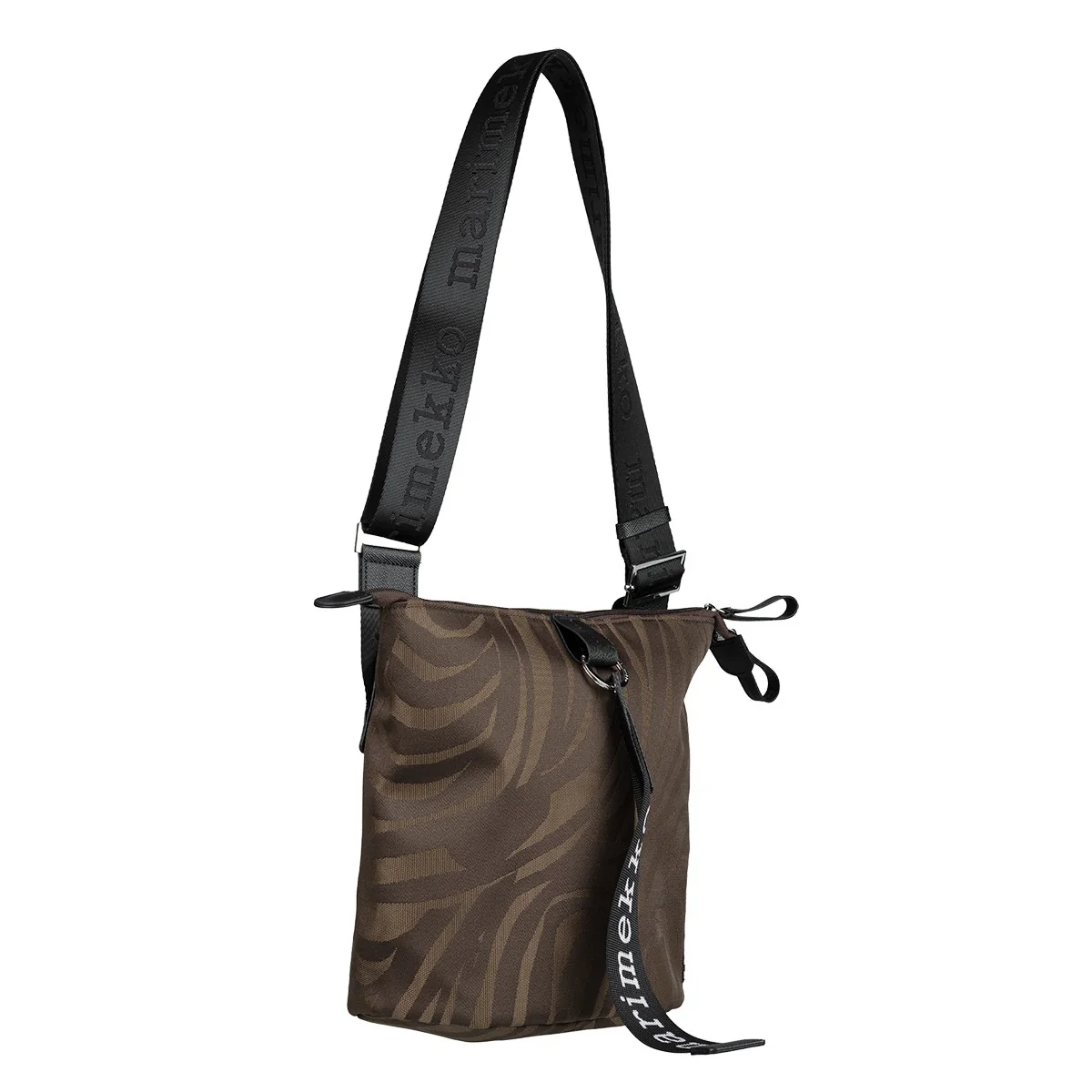 Marimekko Jokuraita Brown / Black Carry All Shoulder Bag - Image 3