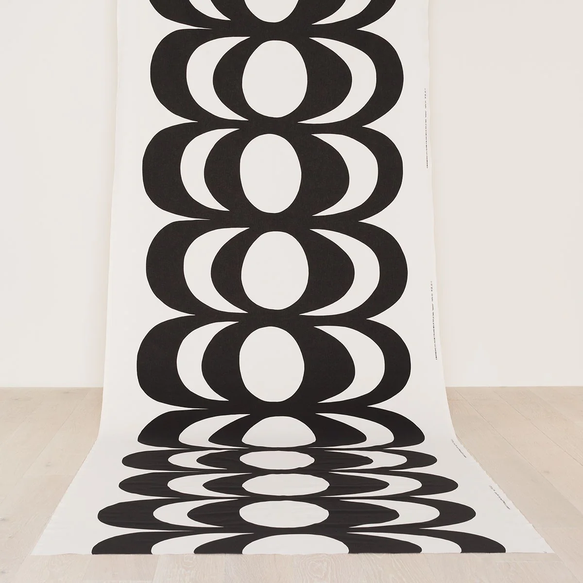 Marimekko Kaivo White / Black Cotton Fabric Repeat - Image 3