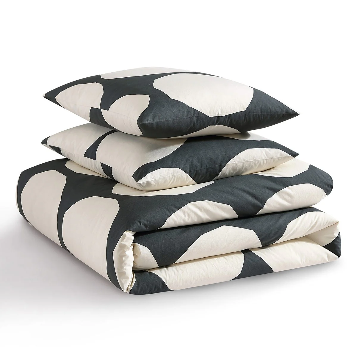 Marimekko Kivet Charcoal / Off White Full / Queen Duvet Cover Set - Image 5