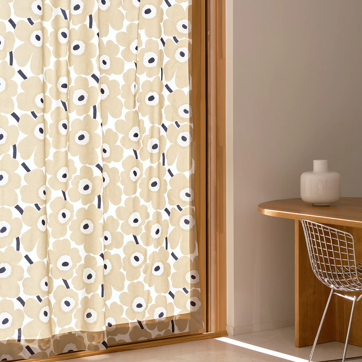 Marimekko Mini Unikko Beige Fabric - Image 2