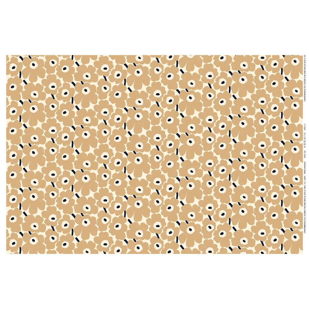 Marimekko Mini Unikko Beige Fabric - Image 3